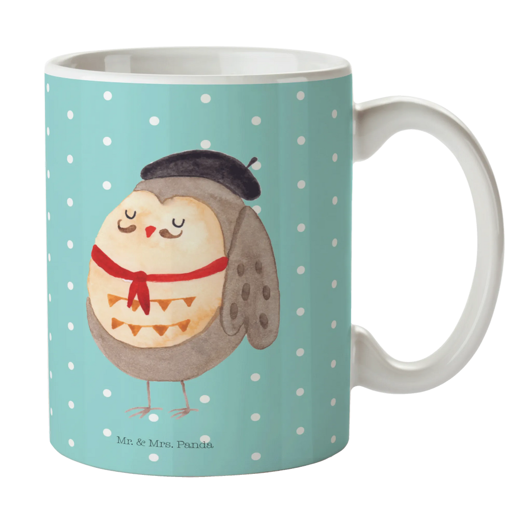 Tasse Eule Frankreich Geschenktasse, Porzellantasse, Tasse mit Motiven, Keramiktasse, Kaffeetasse, Teetasse, Bürotasse, Tasse mit Zitaten, Tasse, Eule, Spruch schön, Owl, La vie est belle, Frankreich, hibou, Eulen, Eule Deko, das Leben ist schön, Spruch Französisch