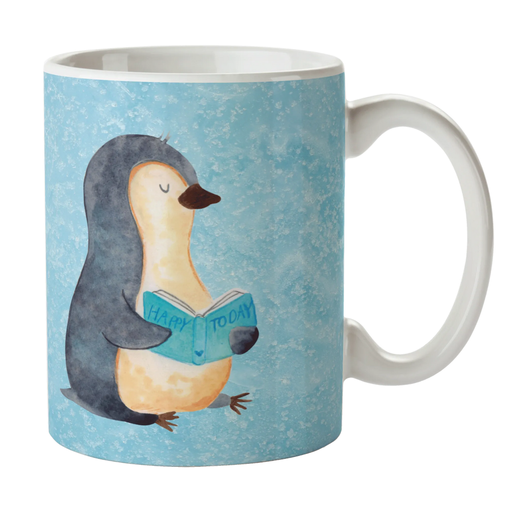 Tasse Pinguin Buch Teetasse, Porzellantasse, Keramiktasse, Geschenktasse, Tasse mit Zitaten, Kaffeetasse, Tasse, Bürotasse, Tasse mit Motiven, Pinguin, Bücherwurm, Lesen, Ferien, Freizeit, Nichtstun, Buch, Urlaub, Pinguine, Faulenzen