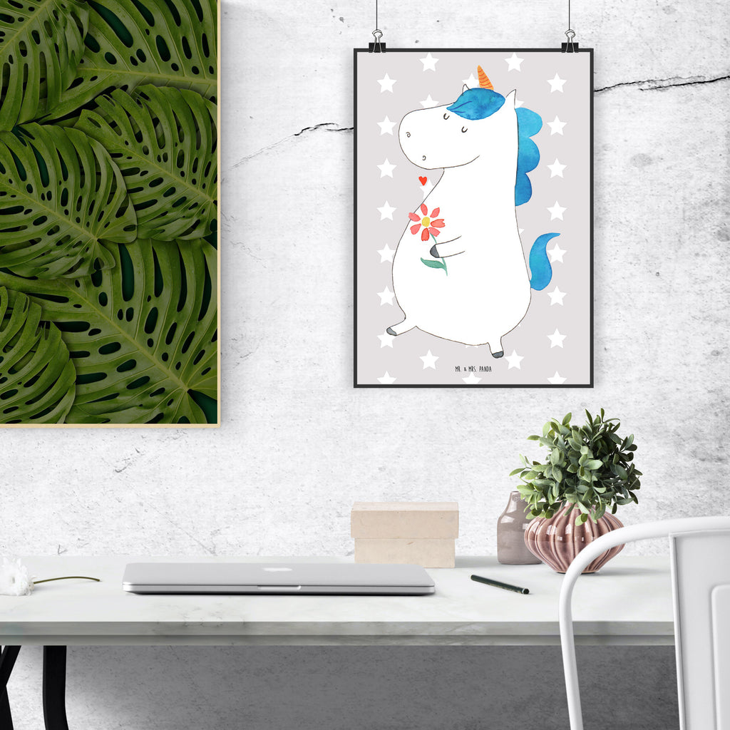 Plakat Jednorożec spacer drucke, wanddruck, wanddeko, Plakat, Kunstdruck, kunstposter, Wanddekoration, Wanddeko Bild, Posterdruck, Wandbild, kunstdruck poster, Bild für Wand, Wandschmuck, grafikposter, Mr. & Mrs. Panda Poster, kunst für die wand, Designposter, Deko Bild, wandkunst, Bild, Poster, Wandposter, Einhorn Deko, Einhörner, Einhorn, Unicorn, Blumen, Gute Laune, Mutter, Schwester, Glitzer, Motivation, Spaziergang, Freundin, Freude