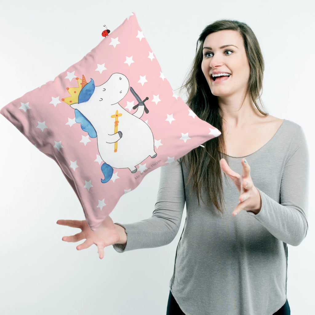 Cushion unicorn king with sword bedroom, 40 x 40, Pillow, cushion, pillow case, pillows, sofa, soft, settee, couch, pad, 40x40, bed, fluffy, unicorn, unicorns, Chancellor, present boy, Unicorn, King, Emperor, sword, gift boyfriend, Crown, Ruler, President, Princess, Prosecco