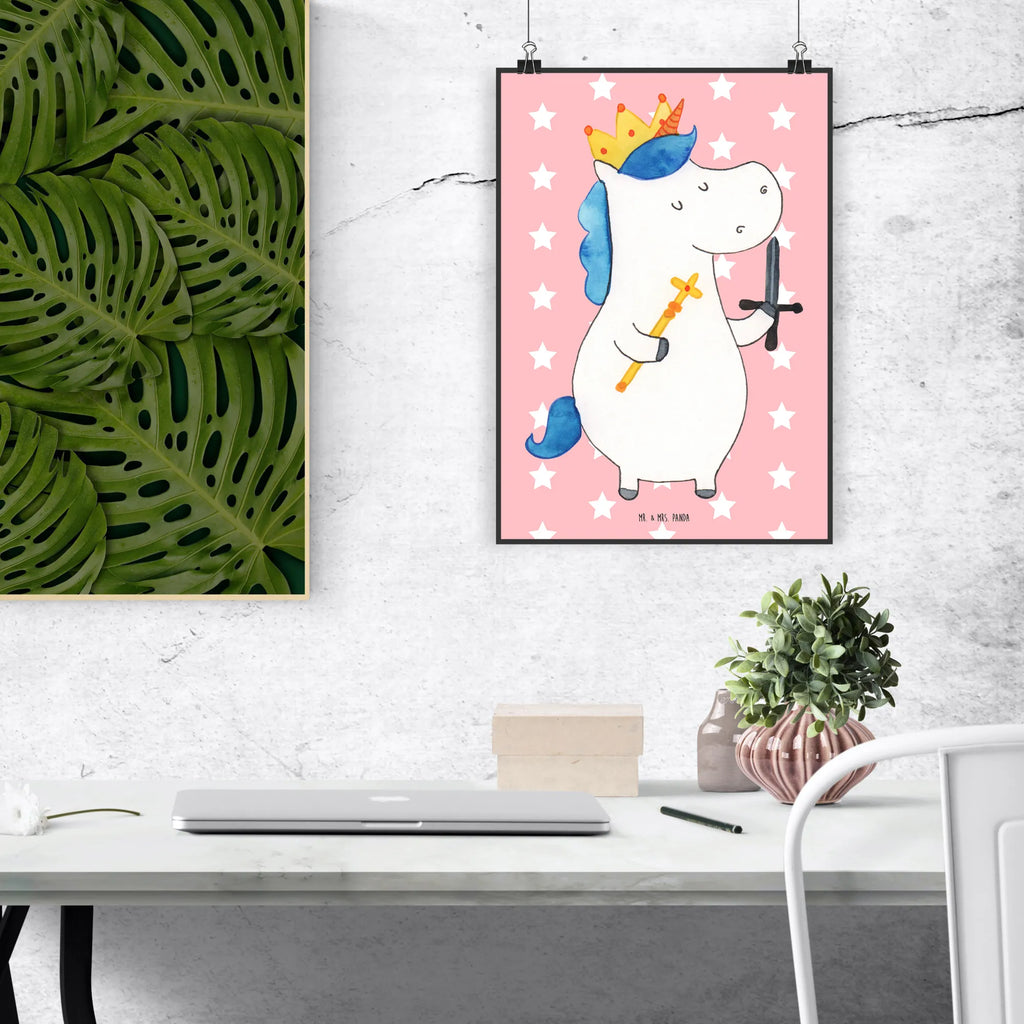 Poster unicorn king with sword kunstdruck poster, Wandschmuck, kunstposter, Mr. & Mrs. Panda Poster, wanddruck, wandkunst, drucke, Deko Bild, wanddeko, Wanddeko Bild, Kunstdruck, Wandbild, Plakat, Poster, Wanddekoration, grafikposter, kunst für die wand, Wandposter, Designposter, Bild für Wand, Posterdruck, Bild, Einhorn Deko, Einhörner, Einhorn, Unicorn, Mittelalter, König, Ritter