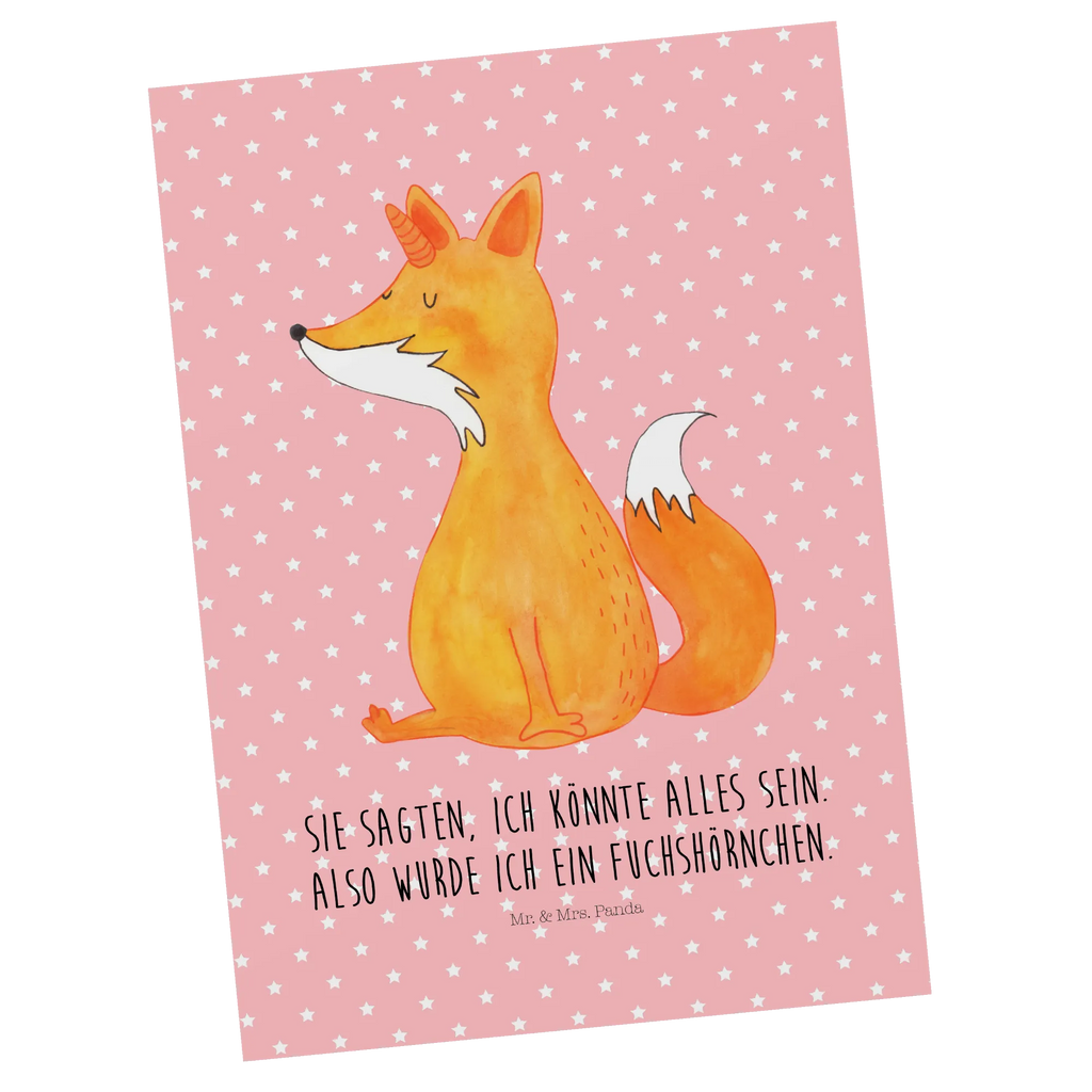Postcard unicorn Fox gift card, Postcard, paper, card, postcards, invitation card, gift, invitation, letter, unicorn, unicorns, foxycorn, fox, fox horns, foxes