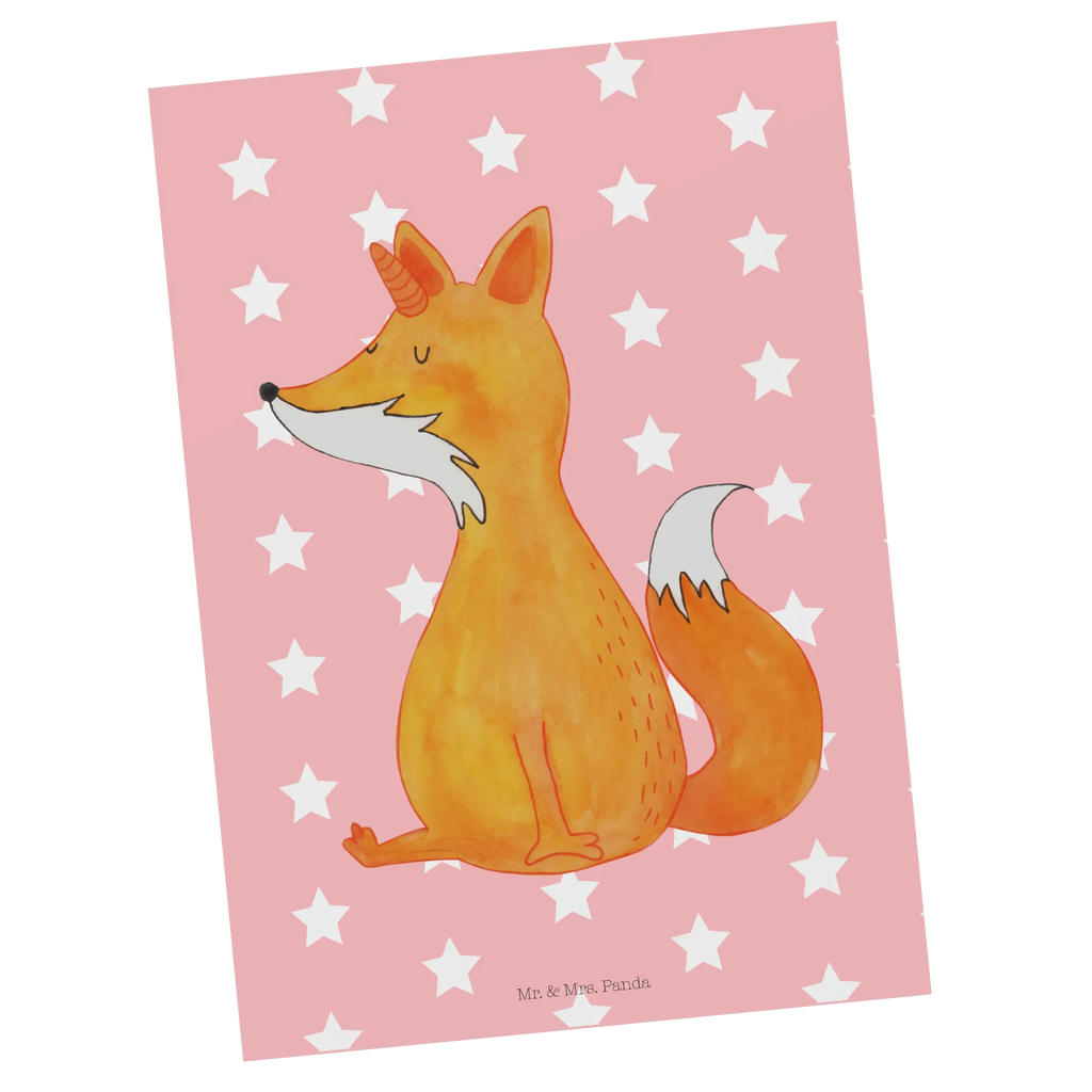Postcard unicorn Fox gift card, Postcard, paper, card, postcards, invitation card, gift, invitation, letter, unicorn, unicorns, foxycorn, fox, fox horns, foxes
