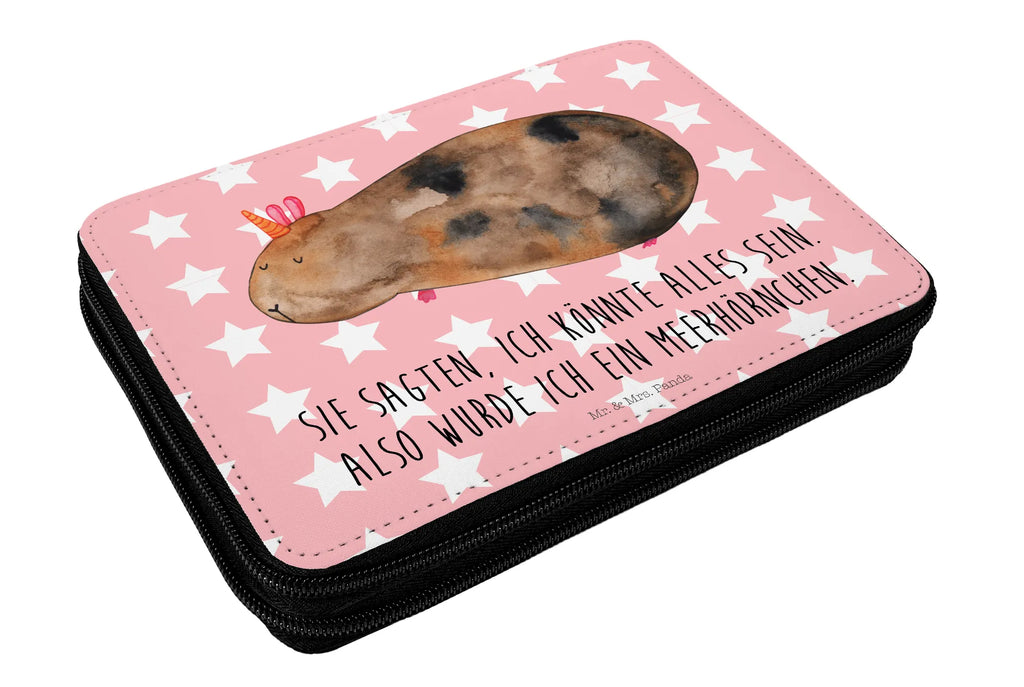Leather folder unicorn Guinea pig pupil, school, motif, primary school, pencil case, pencil bag, gift, pen roll, child, enrolment, unicorn, unicorns, Meericorn, guinea pig, squirrels