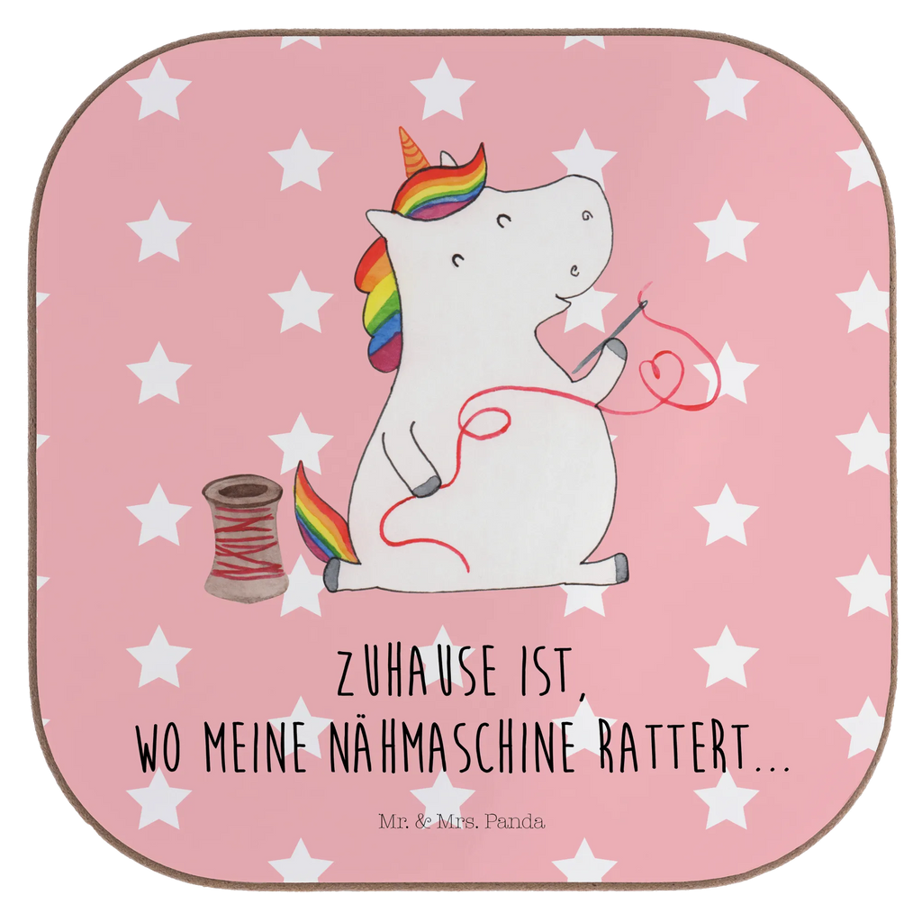 Square coaster unicorn seamstress Coasters, gifts, party, gift, presents, glass coasters, breakfast, unicorn, unicorns, seamstress gift, knitting, tinkering, girlfriend, crochet, sew, seamstress present, girl, sewing room