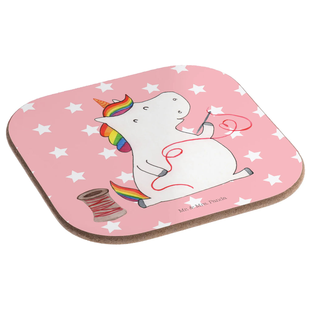 Square coaster unicorn seamstress Coasters, gifts, party, gift, presents, glass coasters, breakfast, unicorn, unicorns, seamstress gift, knitting, tinkering, girlfriend, crochet, sew, seamstress present, girl, sewing room