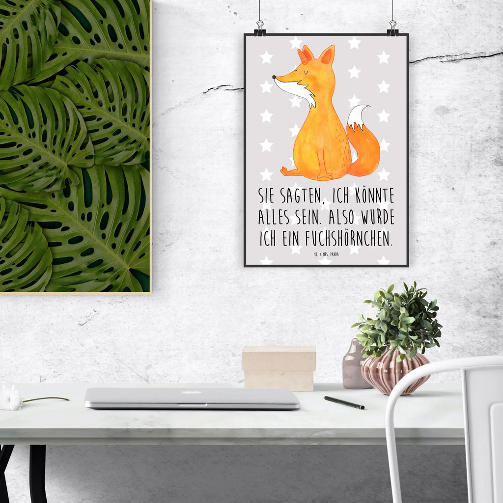 Poster unicorn Wish Kunstdruck, Bild, Raumdekoration, Mr. & Mrs. Panda Poster, Wanddekoration, Poster, Handgemaltes Poster, Küchenposter, Designposter, Wanddeko, Posterdruck, Wandposter, Kinderposter, Wanddeko Bild, Einhorn, Einhörner, Einhorn Deko, Unicorn, Fuchshörnchen, Foxycorn, Fuchshorn, Fuchs, Füchse, Unicorns