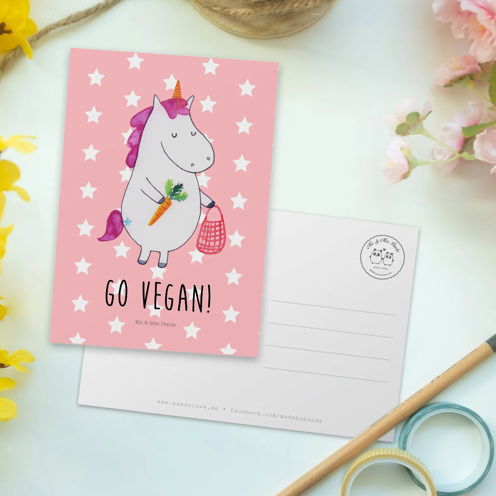 Postcard unicorn Vegan card, letter, gift, invitation card, gift card, invitation, postcards, Postcard, paper, unicorn, unicorns, Raw Food, Vegetarian Food, Healthy Eating, girlfriend present, girlfriend gift, Organic, Vegan, Veganism