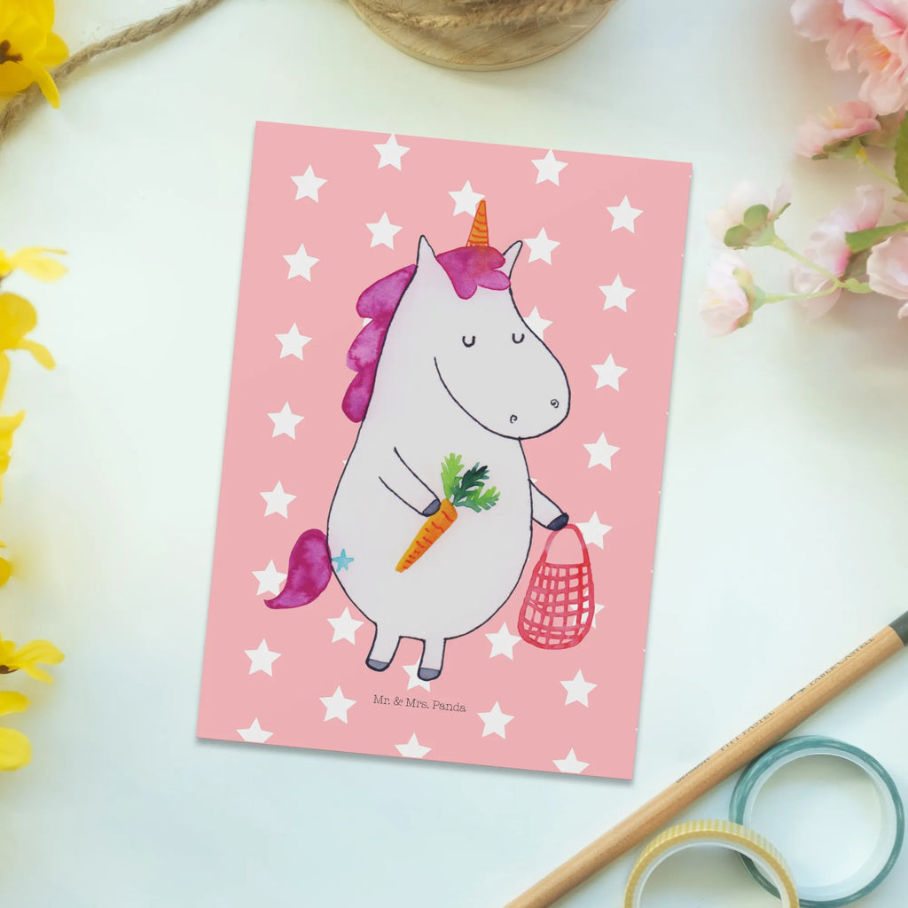 Postcard unicorn Vegan card, letter, gift, invitation card, gift card, invitation, postcards, Postcard, paper, unicorn, unicorns, Raw Food, Vegetarian Food, Healthy Eating, girlfriend present, girlfriend gift, Organic, Vegan, Veganism