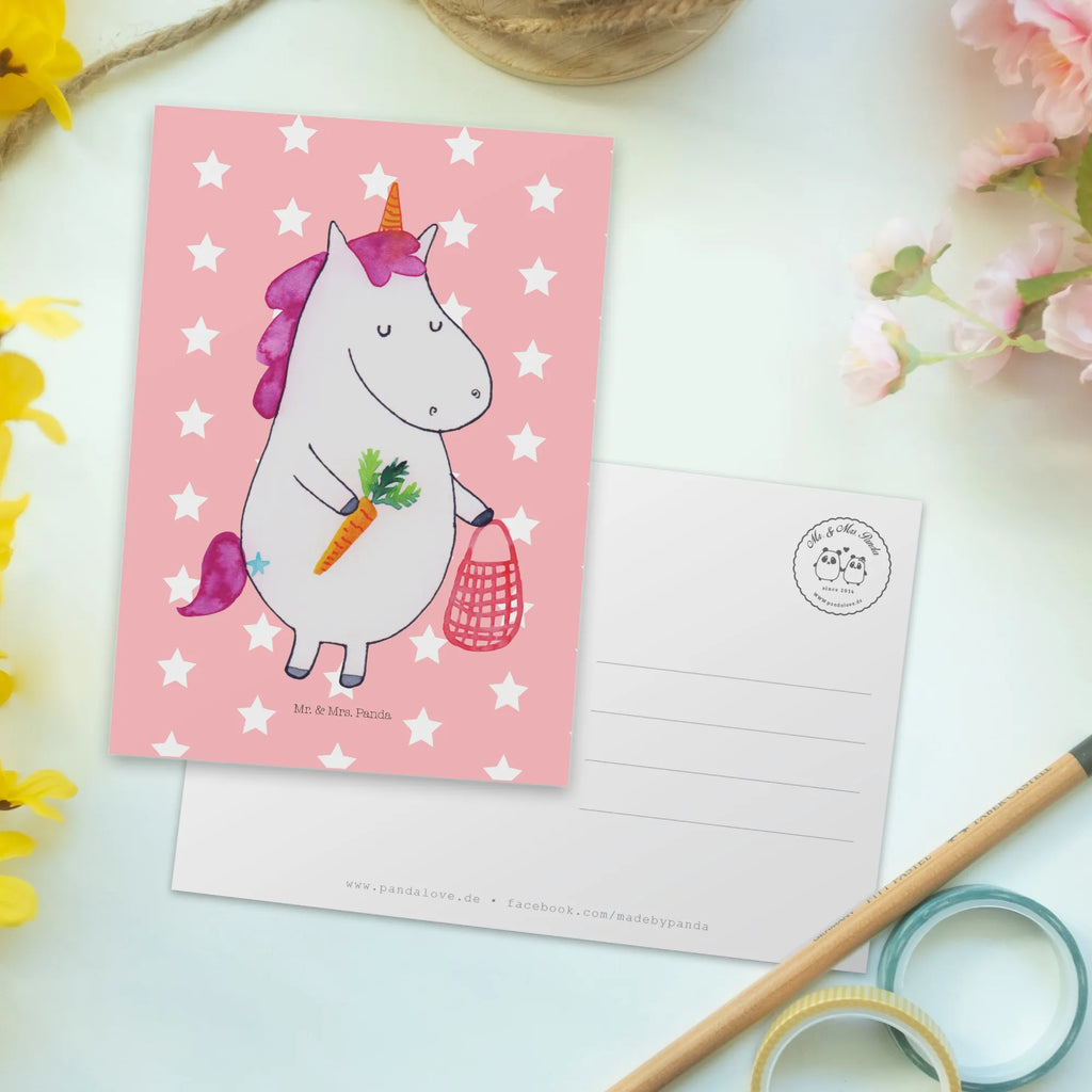 Postcard unicorn Vegan card, letter, gift, invitation card, gift card, invitation, postcards, Postcard, paper, unicorn, unicorns, Raw Food, Vegetarian Food, Healthy Eating, girlfriend present, girlfriend gift, Organic, Vegan, Veganism