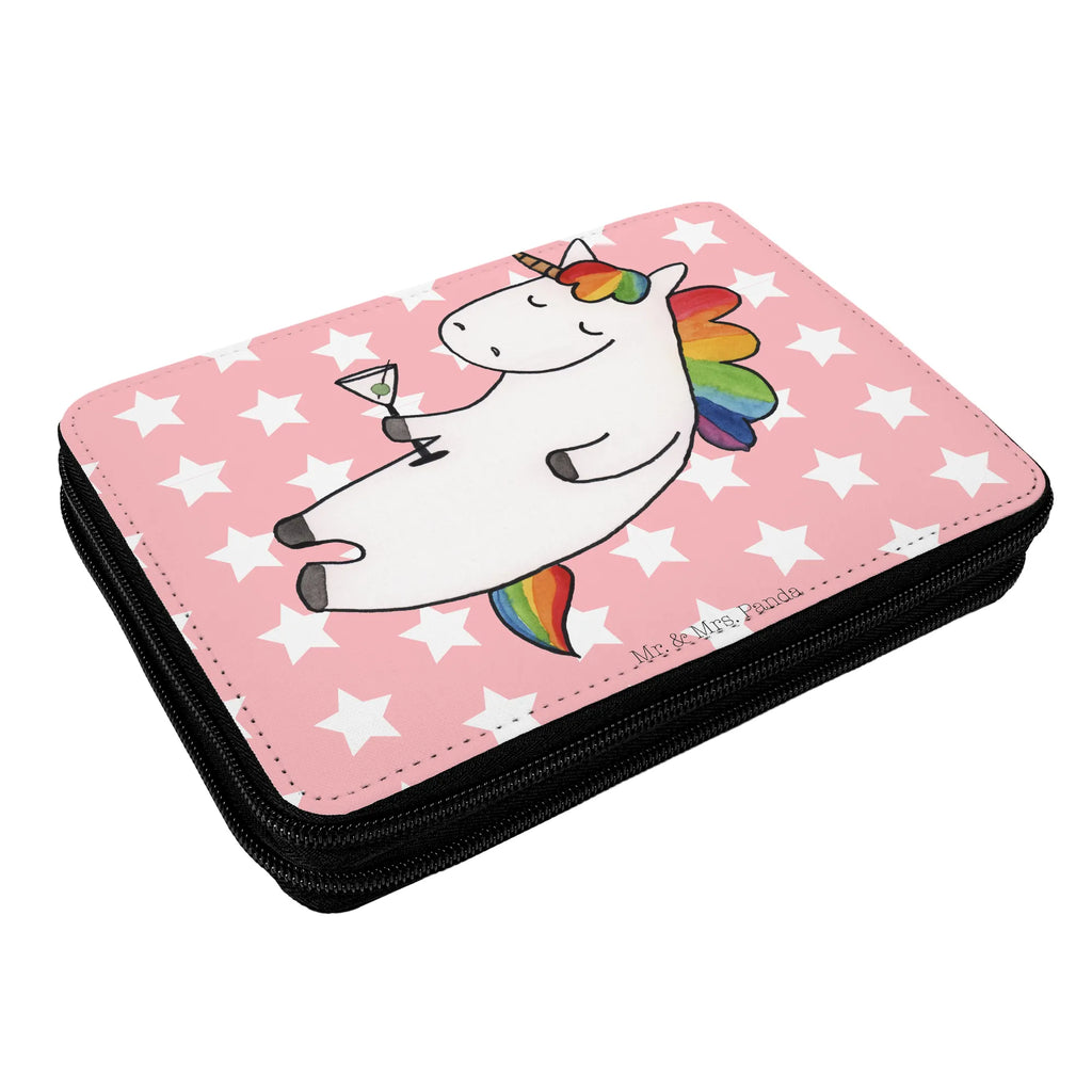 Leather folder unicorn cocktail pencil case, pencil bag, pupil, school, primary school, motif, pen roll, enrolment, gift, child, unicorn, unicorns, fun, party, birthday, girlfriend present, girlfriend gift, champagne, celebrating, caipirinha, rum
