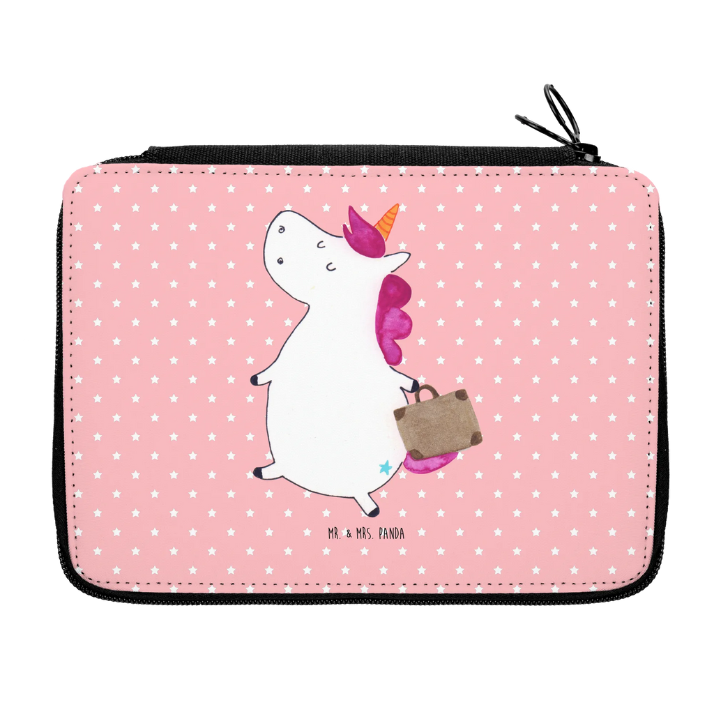 Federmappe Einhorn Koffer Büro Stifte Etui, Bestückte Federmappe, Federmäppchen bedruckt, Stifte Etui, Kinder Federmappe, Federmappe Einschulung, Stifterolle, Einschulung, Federmäppchen, Schüler, Grundschule, Geschenk, Kind, Stiftetasche, Motiv, Federmappe, Schülerin, Schule, Einhorn, Einhörner, Einhorn Deko, Unicorn, lustig, albern, Gepäck, witzig, Spaß, Erwachsen, Verreisen, Reise, unicorn, Abenteuer, Koffer