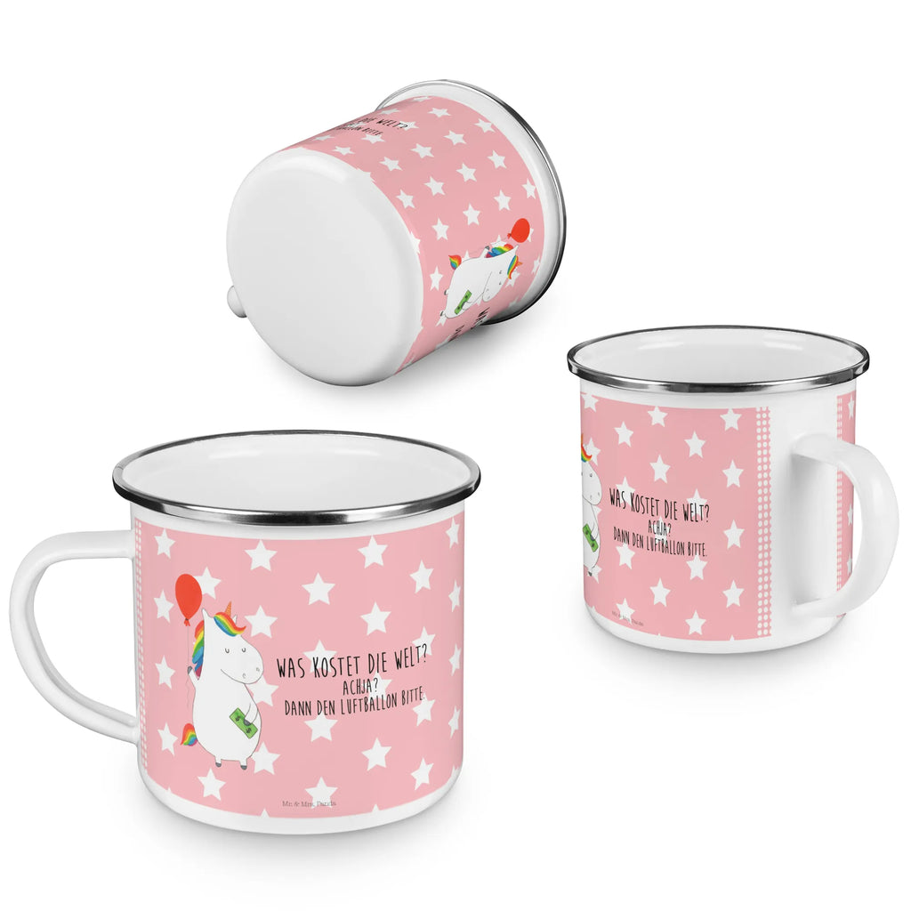 Kempingowy kubek emaliowany Jednorożec Balon Teetasse, wandertasse, reisetasse, Tasse Emaille, Metalltasse, Kaffeebecher, wanderbecher, Teebecher, Blechtasse, Campingtasse, Pott, becher emaille, Emailletasse, metallbecher, emaillebecher, Emaille Tasse, Becher, Reisebecher, blechbecher, Kaffeetasse, Trinkbecher, Emaille Becher, Tasse, Campingbecher, Unicorn, Einhorn, Einhörner, Einhorn Deko, Freundin, Geschenk, Freude, Geld, Lebenslust, Luftballon