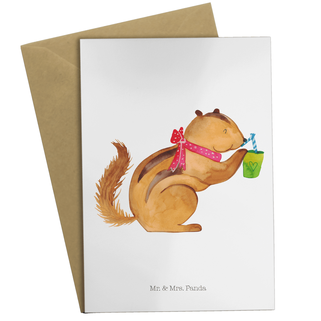 Grußkarte Eichhörnchen Smoothie Grußkarte, Klappkarte, Einladungskarte, Glückwunschkarte, Hochzeitskarte, Geburtstagskarte, Karte, Tiermotive, Gute Laune, lustige Sprüche, Tiere, Green Smoothies, Diät, Abnehmen, Streifenhörnchen, Eichhörnchen