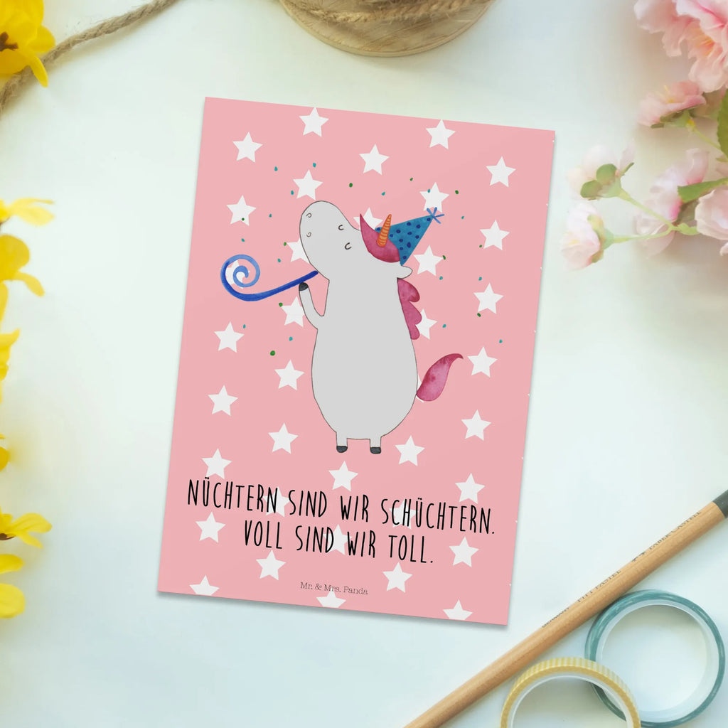 Postcard unicorn party Karte, Postkarte, Geburtstagskarte, Einladungskarten Geburtstag, Einladungskarte, Geschenkkarte, Grußkarte, Dankeskarte, Ansichtskarten, Ansichtskarte, Einladung Geburtstag, Einladung, Einhorn, Einhörner, Einhorn Deko, Unicorn, Feier, Glitzer, Geburtstag, Disco, Club, Party, Alkohol, Konfetti, Fest