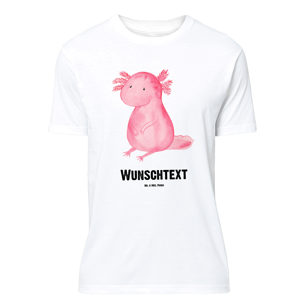 Personalisiertes T-Shirt Axolotl T-Shirt Personalisiert, T-Shirt mit Namen, T-Shirt mit Aufruck, Männer, Frauen, Axolotl, Molch, Axolot, vergnügt, fröhlich, zufrieden, Lebensstil, Weisheit, Lebensweisheit, Liebe, Freundin