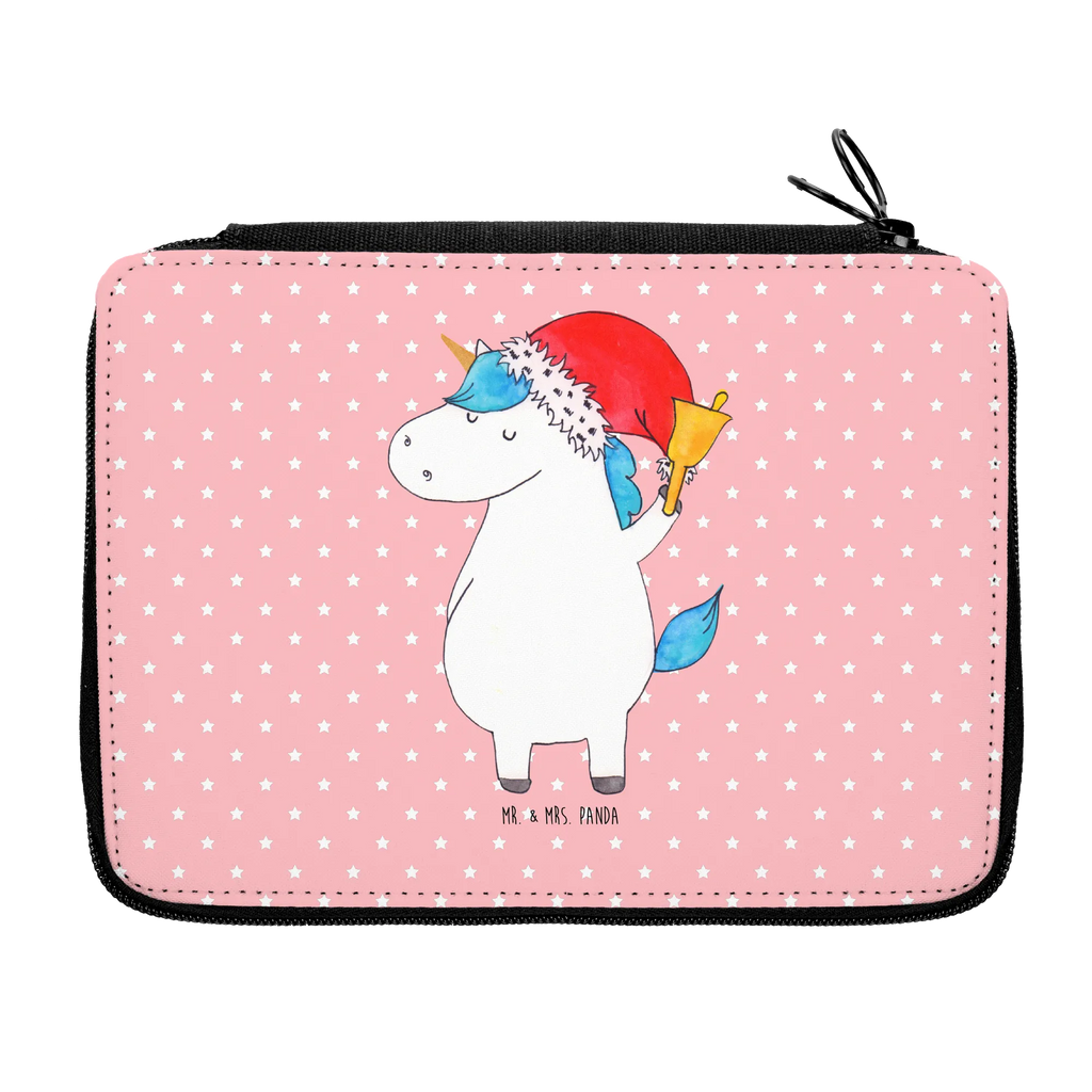 Leather folder unicorn Santa Claus pencil case, school, gift, pupil, enrolment, pen roll, primary school, pencil bag, motif, child, unicorn, unicorns, fairy dust, wish list, santa, christmas, chocolate, Gin, christmas present, santa claus