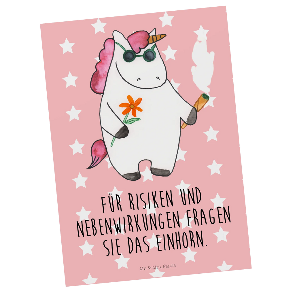 Postcard unicorn Woodstock gift, paper, gift card, letter, postcards, invitation, card, invitation card, Postcard, unicorn, unicorns, present friend, fun, Funny, cigarette, alcohol, smoke, witty, smoking, woodstock, party, birthday gift, joint, Unicorn