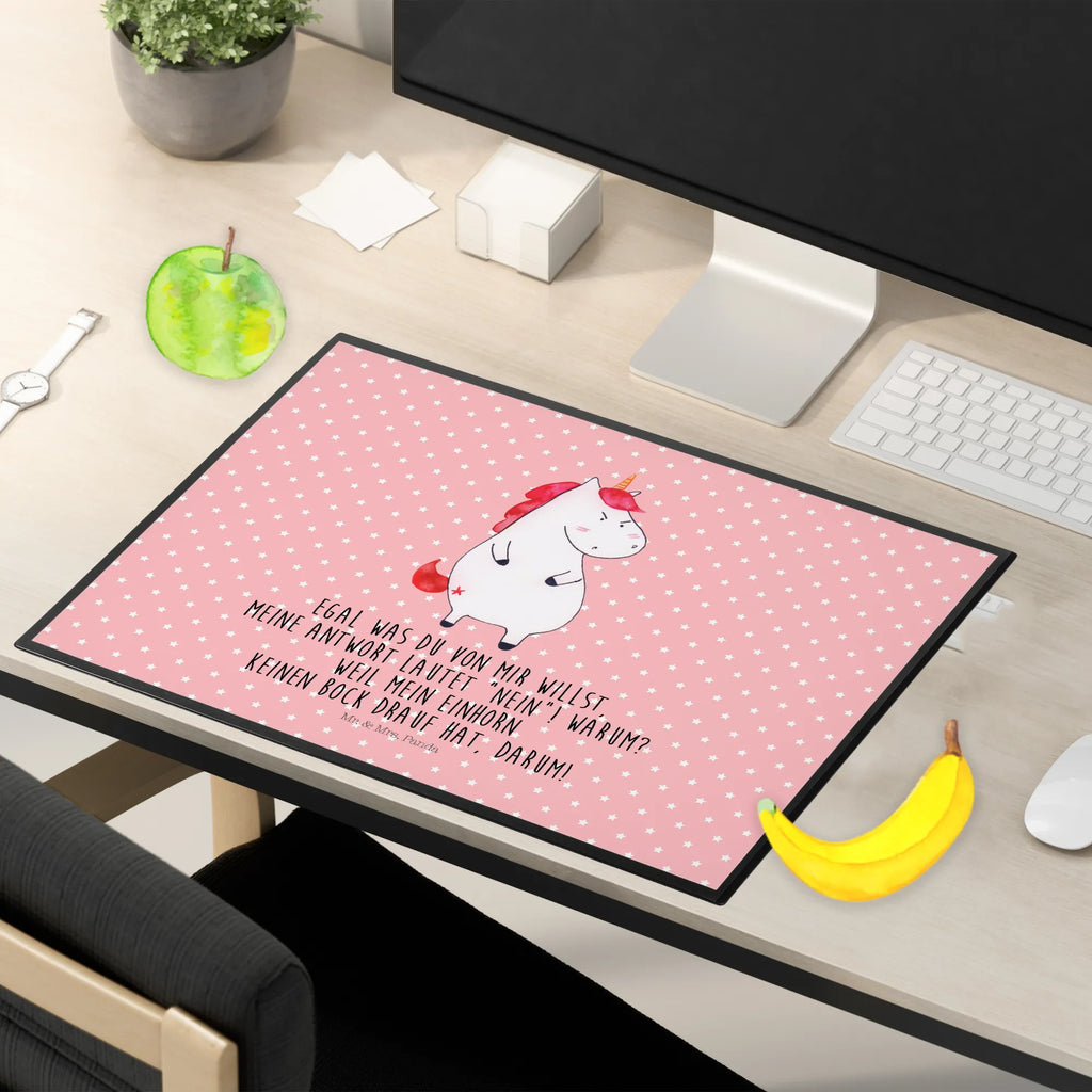 Podkładka na biurko Jednorożec gniew Bürobedarf, Schreibtischunterlage Groß, Schreibwaren, Büroartikel, Schreibtischauflage, Schreibtisch Unterlagen, Schreibunterlage, Einhorn, Einhörner, Einhorn Deko, Unicorn, Arbeit, dumme Fragen, nein, Geschenk, Büro, Spaß, Realität, lustlos, wütend, Ansage, lustig