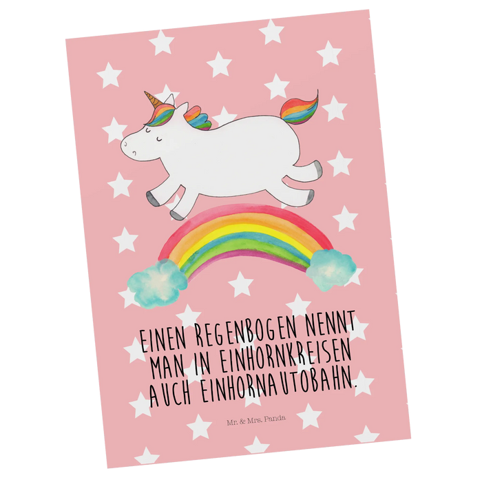 Postcard unicorn rainbow