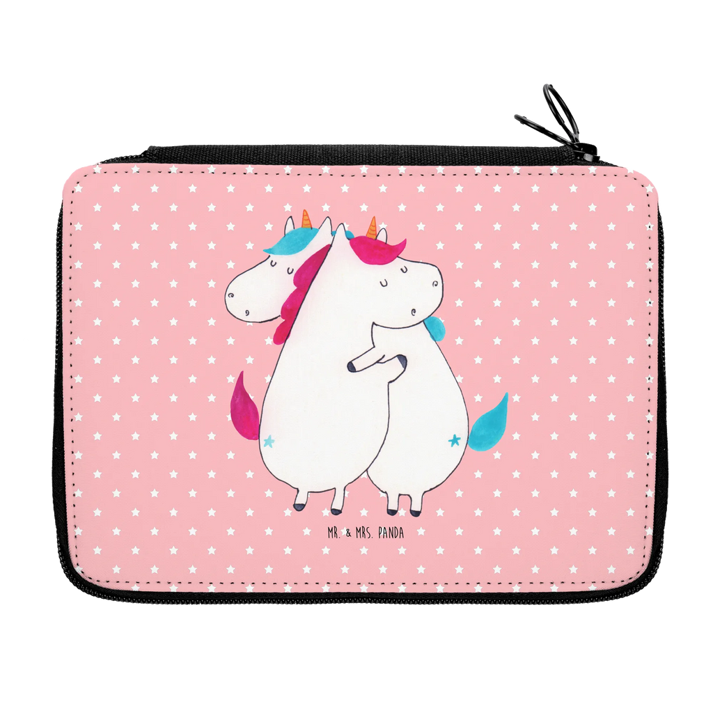 Leather folder unicorns Embrace pencil case, pupil, child, primary school, pencil bag, enrolment, pen roll, school, motif, gift, unicorn, unicorns, Unicorn, Sister, Sisters, Love, Unicorns, Siblings, Family, Girlfriends, BFF