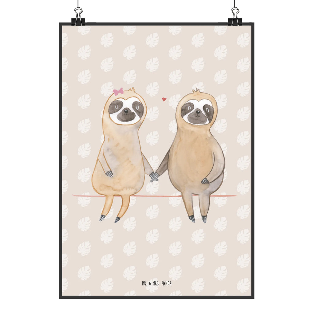 Poster sloth pair Bild, Posterdruck, Wanddeko Bild, kunst für die wand, Wandschmuck, Wandposter, Designposter, kunstposter, wanddeko, Kunstdruck, Plakat, grafikposter, wanddruck, Wandbild, Wanddekoration, Mr. & Mrs. Panda Poster, Deko Bild, kunstdruck poster, wandkunst, Poster, Bild für Wand, drucke, Faultier Deko, Faultier Geschenk, Faultier, Verlobt, Pärchen, Relaxen, Faultierliebe, Langsamkeit, Verliebt, Gemeinsam, Liebespaar, Faultiere, Faultierpärchen, Beziehung, faul, Liebe, Lieblingstier