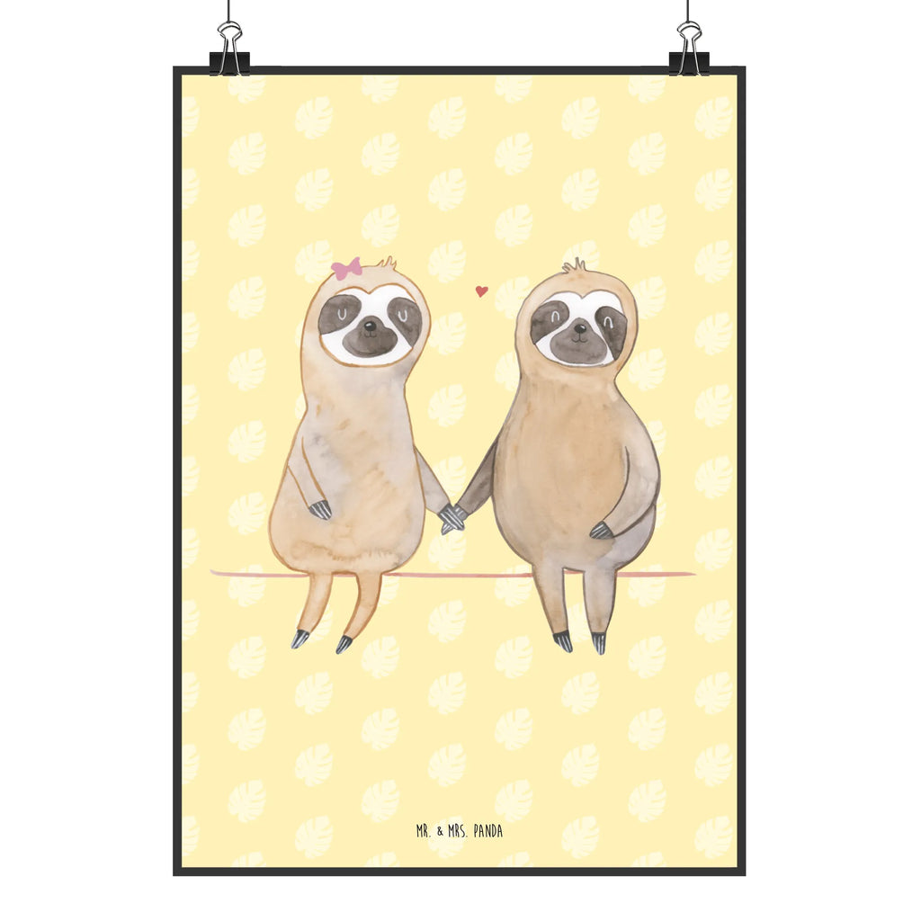 Poster sloth pair Bild, Posterdruck, Wanddeko Bild, kunst für die wand, Wandschmuck, Wandposter, Designposter, kunstposter, wanddeko, Kunstdruck, Plakat, grafikposter, wanddruck, Wandbild, Wanddekoration, Mr. & Mrs. Panda Poster, Deko Bild, kunstdruck poster, wandkunst, Poster, Bild für Wand, drucke, Faultier Deko, Faultier Geschenk, Faultier, Verlobt, Pärchen, Relaxen, Faultierliebe, Langsamkeit, Verliebt, Gemeinsam, Liebespaar, Faultiere, Faultierpärchen, Beziehung, faul, Liebe, Lieblingstier