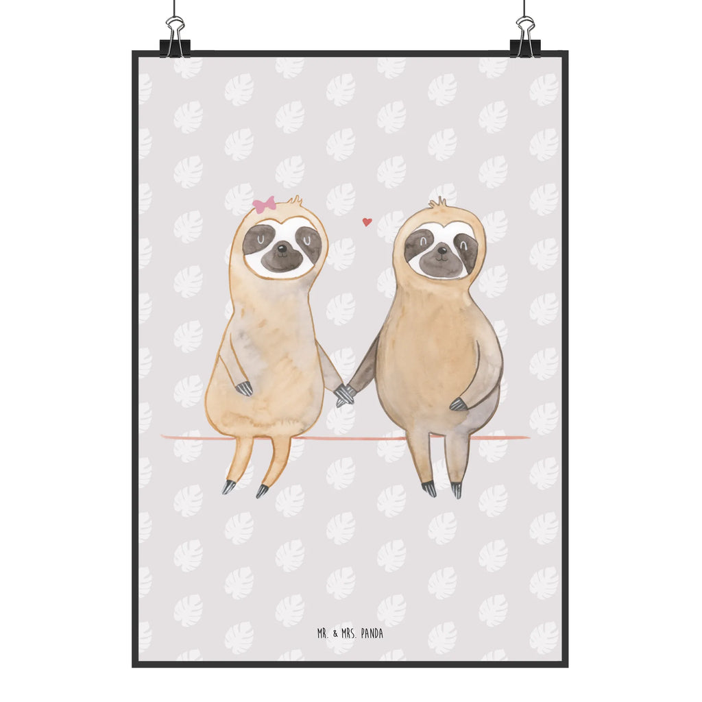 Poster sloth pair Bild, Posterdruck, Wanddeko Bild, kunst für die wand, Wandschmuck, Wandposter, Designposter, kunstposter, wanddeko, Kunstdruck, Plakat, grafikposter, wanddruck, Wandbild, Wanddekoration, Mr. & Mrs. Panda Poster, Deko Bild, kunstdruck poster, wandkunst, Poster, Bild für Wand, drucke, Faultier Deko, Faultier Geschenk, Faultier, Verlobt, Pärchen, Relaxen, Faultierliebe, Langsamkeit, Verliebt, Gemeinsam, Liebespaar, Faultiere, Faultierpärchen, Beziehung, faul, Liebe, Lieblingstier