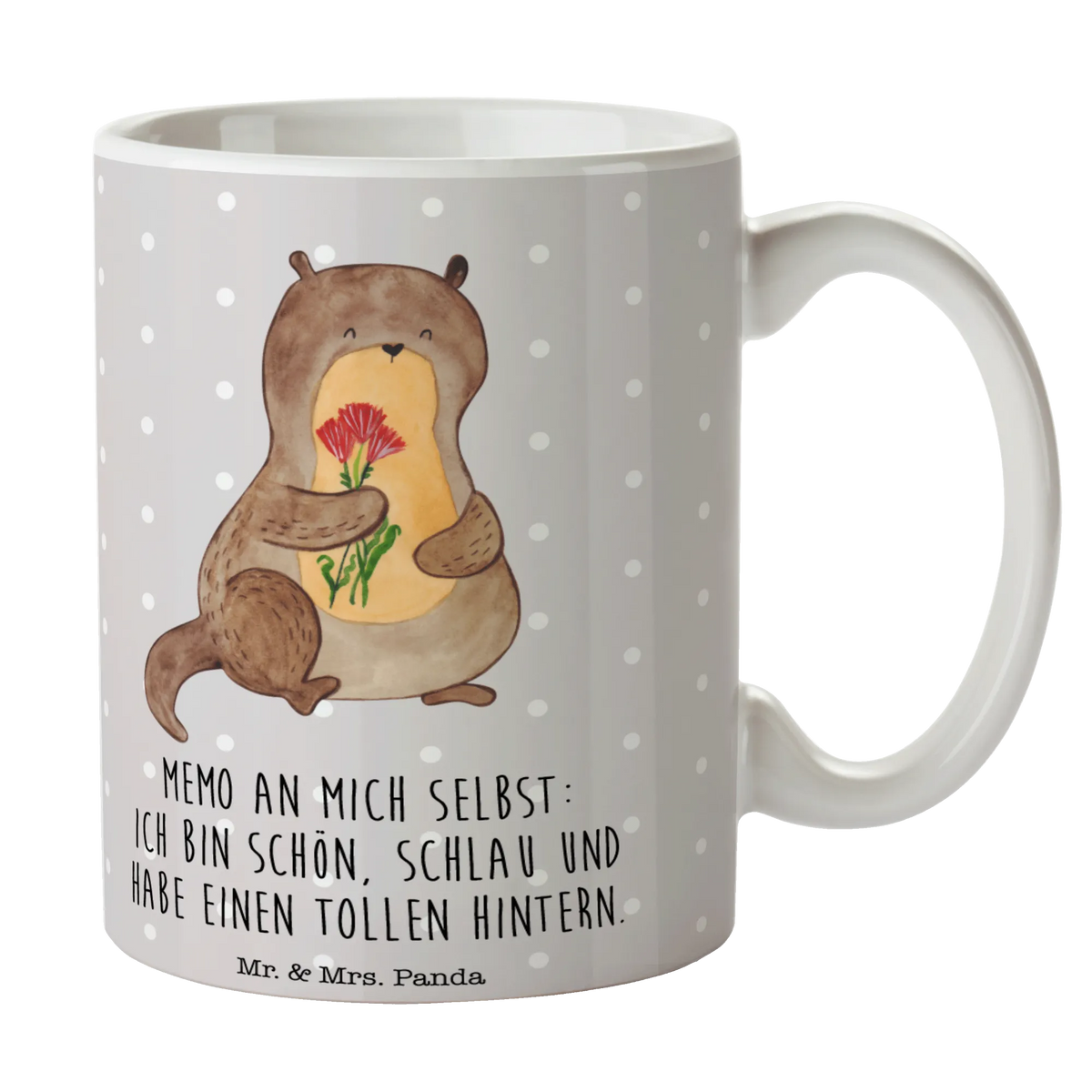 Tasse Otter Blumenstrauß