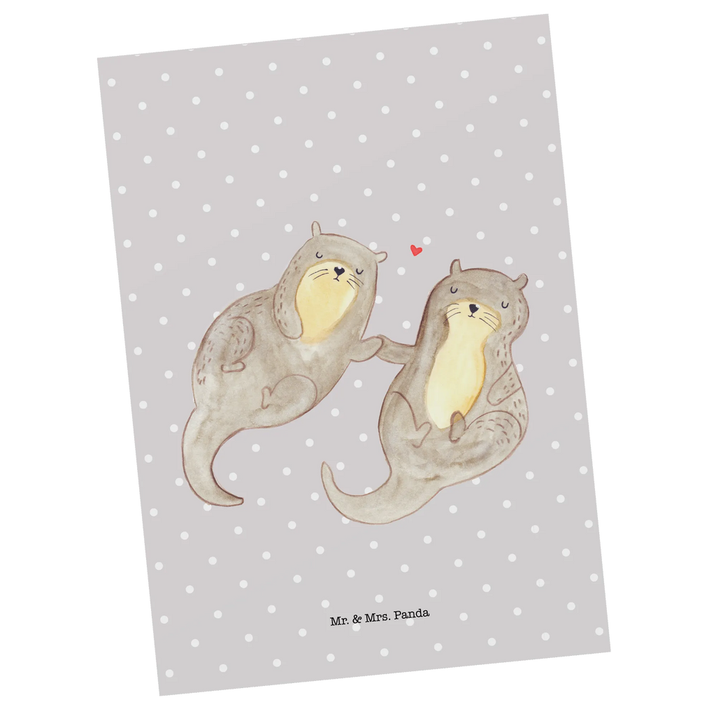 Postcard otter holding hands Postkarte, Designkarte, einzelkarte, Ansichtskarten, spruchkarte, kunstkarte, bildkarte, Ansichtskarte, Kunstkarten, Postkarten, Motivkarte, Fotokarte, Grußkarte, Seeotter, Fischotter, Otter, Otter Seeotter See Otter