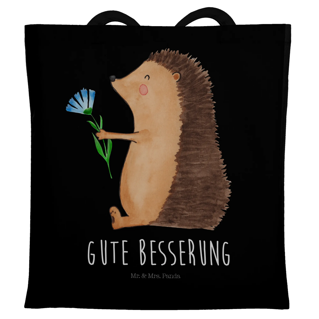 Tote bag Hedgehog Flower Laptoptasche, Beutel, Strandtasche, Shopper, Schultertasche, Jutetasche, Einkaufstasche, Umhängetasche, Stofftasche, Einkaufstüte, Badetasche, Jutebeutel, Tasche, Tragetasche, Stoffbeutel, Beuteltasche, Tiermotive, Gute Laune, lustige Sprüche, Tiere, Krankheit, Genesungswünsche, Besuch, krank, Krankenhaus, Gute Besserung, Igel