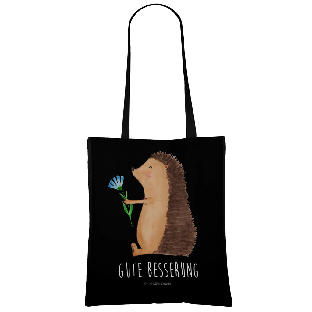 Tote bag Hedgehog Flower Laptoptasche, Beutel, Strandtasche, Shopper, Schultertasche, Jutetasche, Einkaufstasche, Umhängetasche, Stofftasche, Einkaufstüte, Badetasche, Jutebeutel, Tasche, Tragetasche, Stoffbeutel, Beuteltasche, Tiermotive, Gute Laune, lustige Sprüche, Tiere, Krankheit, Genesungswünsche, Besuch, krank, Krankenhaus, Gute Besserung, Igel