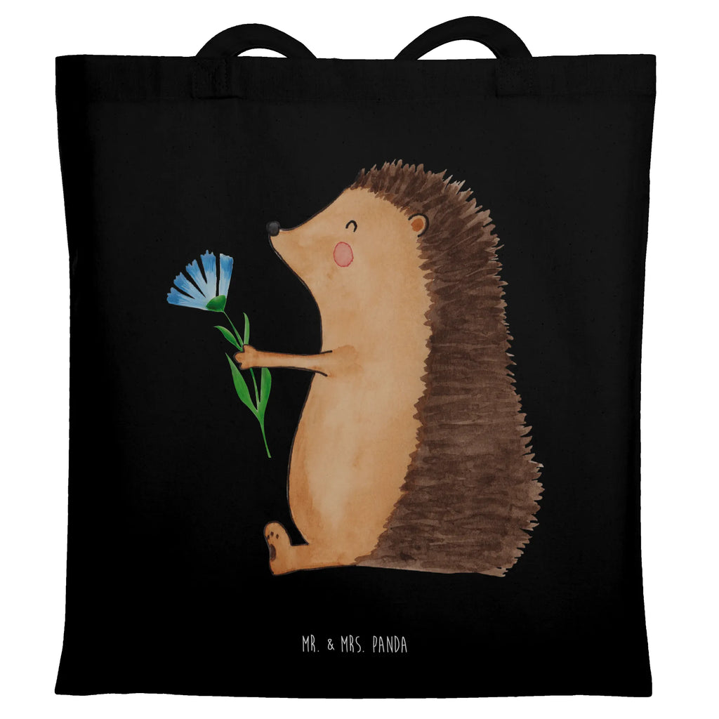 Tote bag Hedgehog Flower Laptoptasche, Beutel, Strandtasche, Shopper, Schultertasche, Jutetasche, Einkaufstasche, Umhängetasche, Stofftasche, Einkaufstüte, Badetasche, Jutebeutel, Tasche, Tragetasche, Stoffbeutel, Beuteltasche, Tiermotive, Gute Laune, lustige Sprüche, Tiere, Krankheit, Genesungswünsche, Besuch, krank, Krankenhaus, Gute Besserung, Igel
