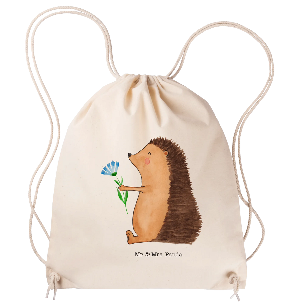Drawstring bag Hedgehog Flower