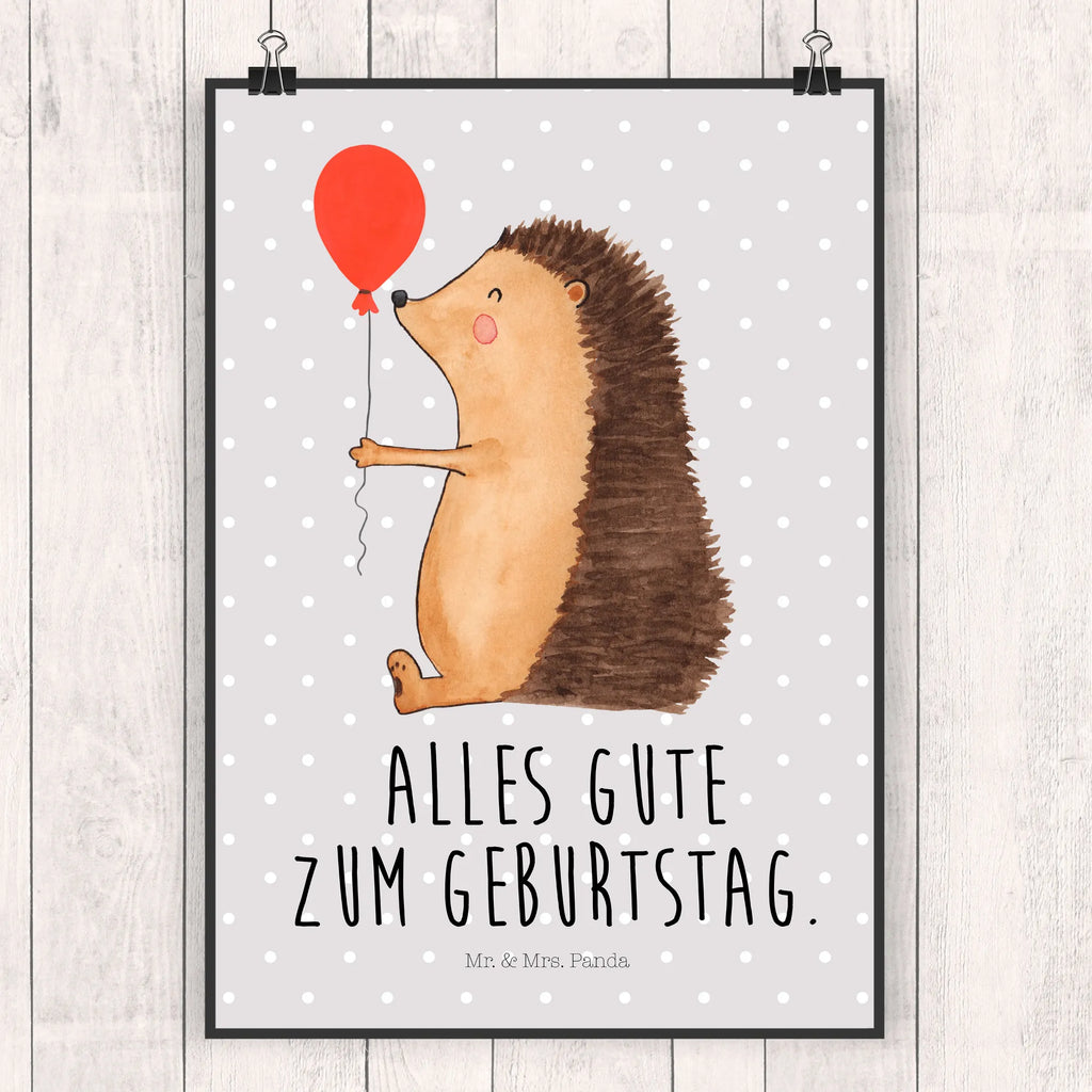 Poster Igel Luftballon kunstdruck poster, wandkunst, kunstposter, grafikposter, Plakat, Posterdruck, wanddeko, Wandschmuck, Mr. & Mrs. Panda Poster, Wandbild, Bild, Wanddeko Bild, Designposter, Poster, Wandposter, Bild für Wand, Deko Bild, drucke, Wanddekoration, Kunstdruck, wanddruck, kunst für die wand, Gute Laune, Tiermotive, Tiere, Lustige Sprüche, Happy Birthday, Geburtstagskind, Geburtstag, Igel, Glückwunsch, Ballon, Herzlichen Glückwunsch