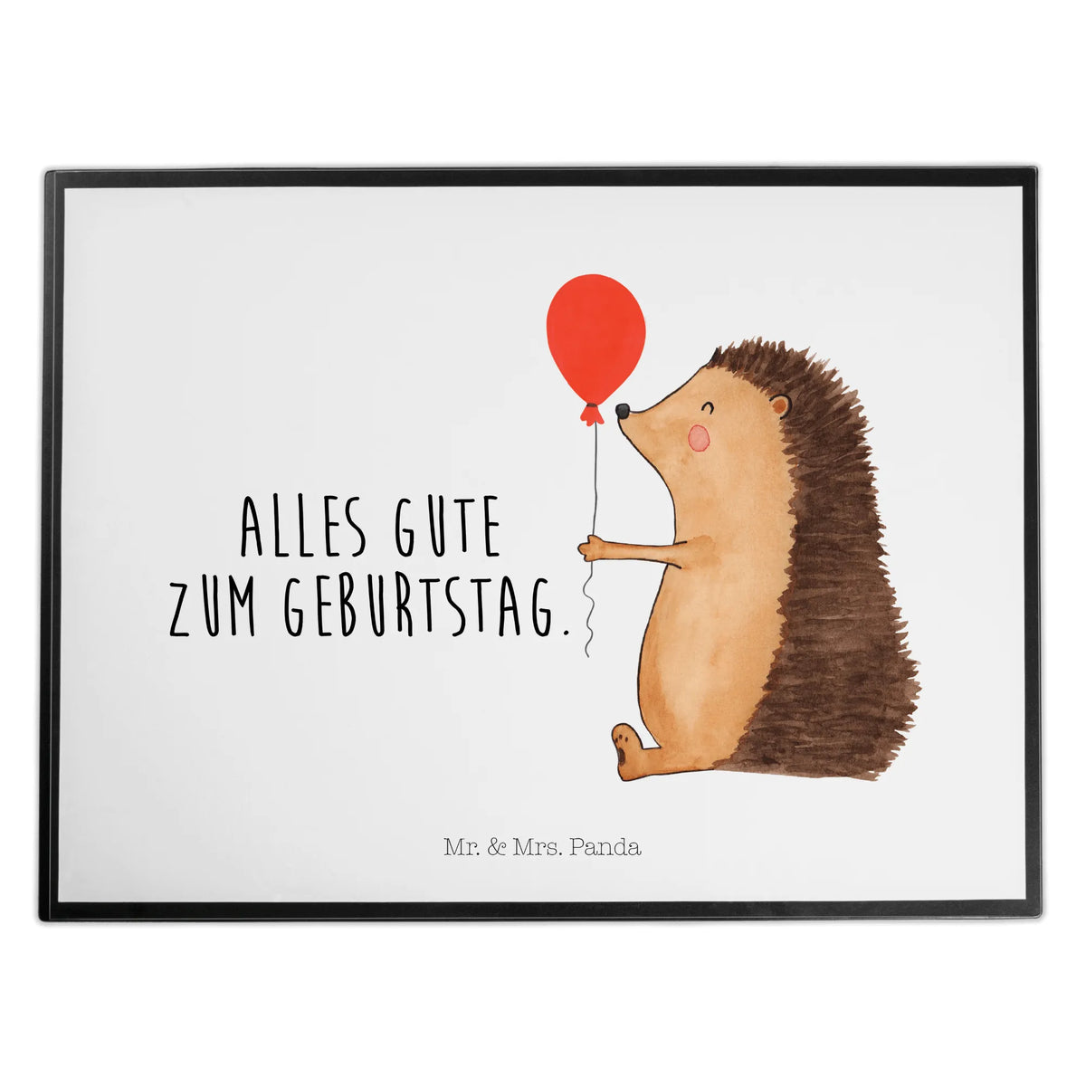 Desk pad Hedgehog balloon cute, cute animal motives, hand drawn, funny sayings, gift ideas, good mood, special gifts, animal lover, card, gifts, small animals, Birthday, Birthday Child, Balloon