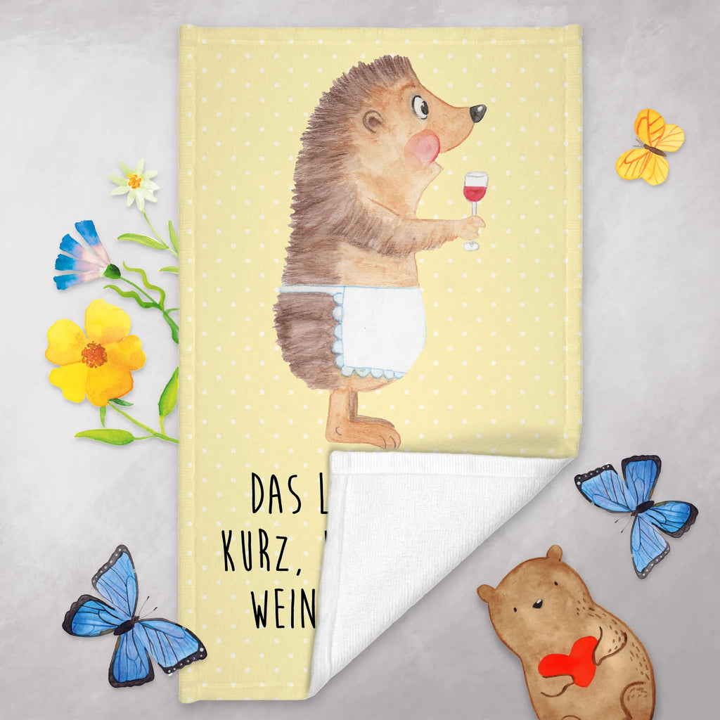 50 x 100 ręcznik jeż wino Motywy zwierzęce, dobra energia, zabawne powiedzonka, zwierzęta