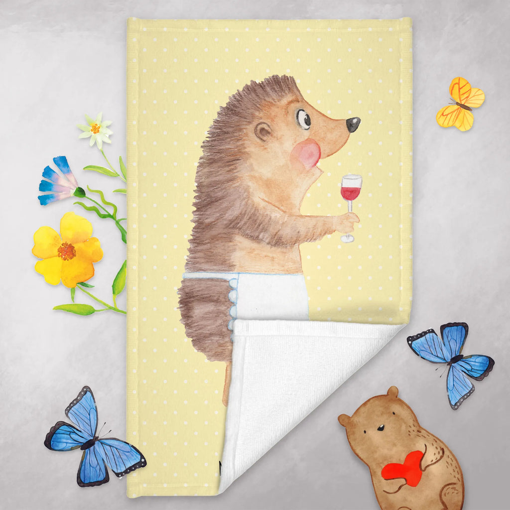 50 x 100 ręcznik jeż wino Motywy zwierzęce, dobra energia, zabawne powiedzonka, zwierzęta