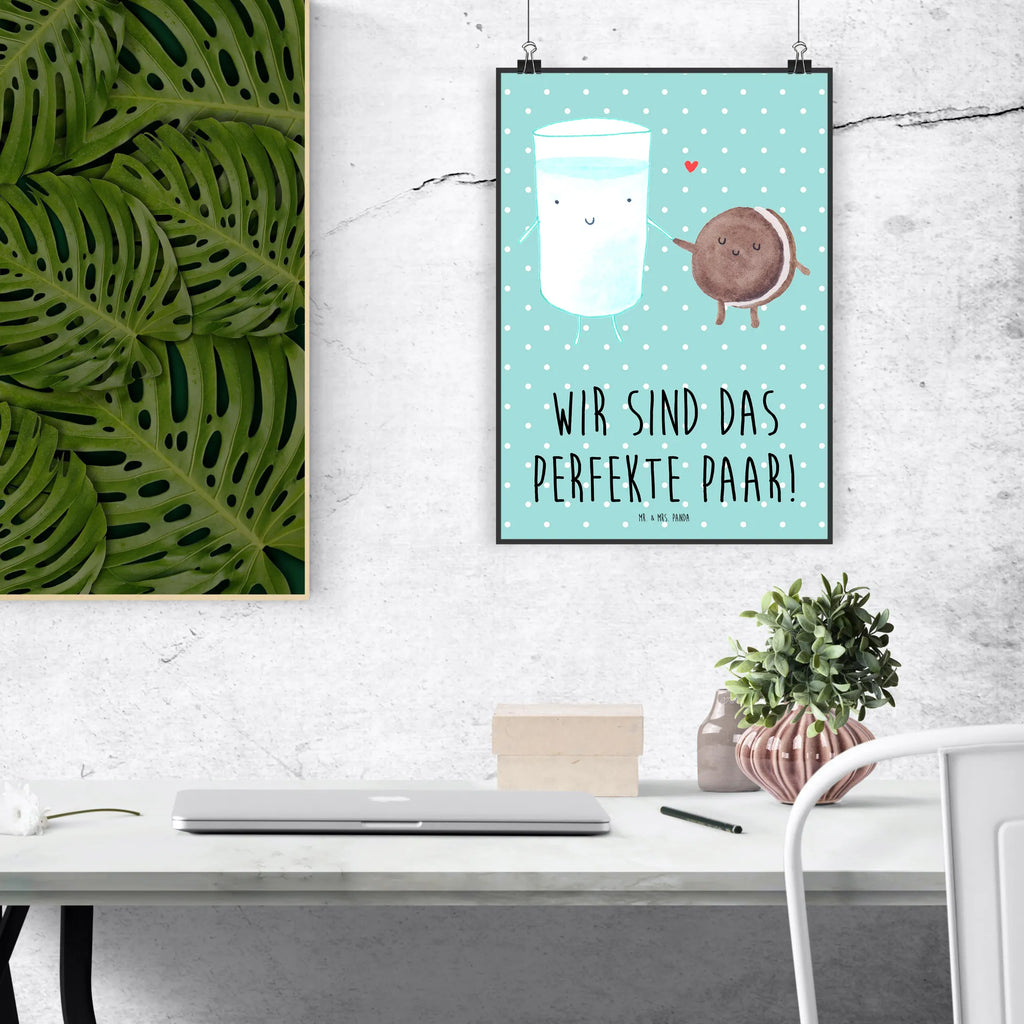 Poster milk biscuit Kunstdruck, Deko Bild, Wandposter, drucke, grafikposter, Bild, wanddruck, Wandschmuck, Wandbild, Mr. & Mrs. Panda Poster, wanddeko, Posterdruck, kunstdruck poster, Plakat, kunstposter, Bild für Wand, Designposter, Wanddeko Bild, wandkunst, Poster, Wanddekoration, kunst für die wand, Gute Laune, Tiermotive, Tiere, Lustige Sprüche, Kekse, Keks, Cookie, Motiv Süß, Perfektes Paar, Kaffee, Einladung Frühstück, Milch, Romantisch, Milk
