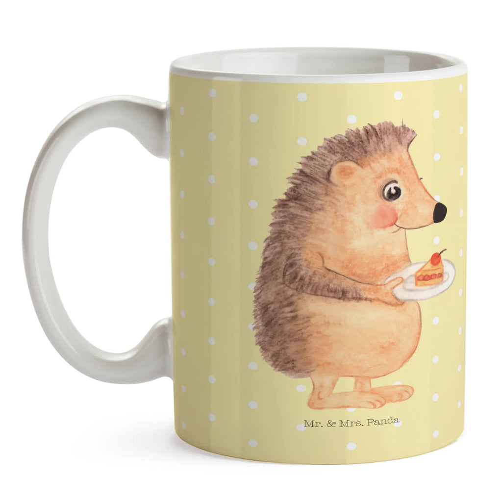 Kubek jeż kawałek ciasta Kaffeetasse, Geschenktasse, Teetasse, Keramiktasse, Tasse mit Zitaten, Tasse, Porzellantasse, Tasse mit Motiven, Bürotasse, Tiermotive, Gute Laune, lustige Sprüche, Tiere, Backen Geschenk, Essen Spruch, Kuchen, Geburtstagskuchen, Igel, Torte, Einladung Party, Kuchen backen
