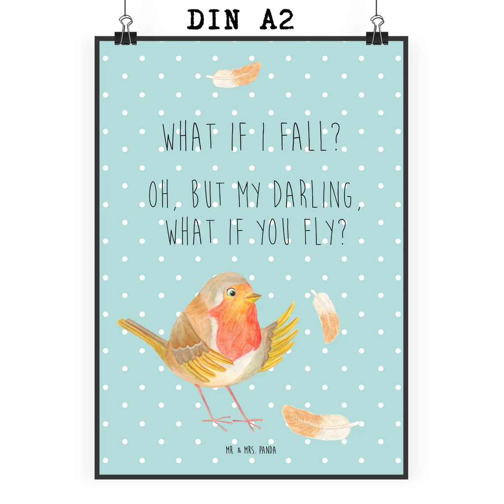Plakat rudzik Pióra Designposter, Poster, Posterdruck, Schlafzimmer Poster, Küchenposter, Deko Bild, Kunstdruck, Bild, Kinderposter, Kinderzimmer Poster, Bild für Wand, Raumdekoration, Wanddekoration, Wanddeko Bild, Großes Poster, Plakat, Poster Sprüche, Mr. & Mrs. Panda Poster, Handgemaltes Poster, Wandposter, Wandbild, Gute Laune, Tiermotive, Tiere, Lustige Sprüche, Motivationsbilder, fliegen, Spruch Mut, Vogel, What If I Fall, Motivation Sprüche, Rotkehlchen, Spruch Motivation