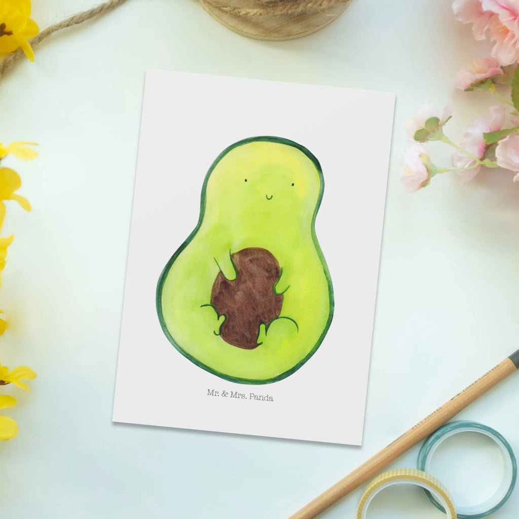 Postcard avocado core bildkarte, Ansichtskarte, Postkarte, kunstkarte, spruchkarte, Kunstkarten, Grußkarte, einzelkarte, Postkarten, Ansichtskarten, Motivkarte, Designkarte, Fotokarte, Gesund, Vegan, Avocado, Veggie, Avokado, Avocadokern, Kern, Spruch Leben, Pflanze