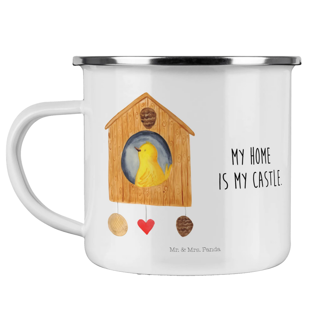 Enamel camping mug Bird House Emailletasse, Kaffeebecher, emaillebecher, Metalltasse, Pott, wanderbecher, wandertasse, Emaille Tasse, Teebecher, Tasse Emaille, Campingtasse, Tasse, blechbecher, metallbecher, Trinkbecher, Campingbecher, becher emaille, Becher, Teetasse, Kaffeetasse, Blechtasse, Emaille Becher, Reisebecher, reisetasse, Tiere, Tiermotive, Gute Laune, Lustige Sprüche, Familie, Vogel, Vogelhäuschen, Castle, Unser Haus, Nest, Eigenheim, Zuhause, Vögel, Vogelhaus, Home Sweet Home, Haus, Lieblingsort, Wohnung