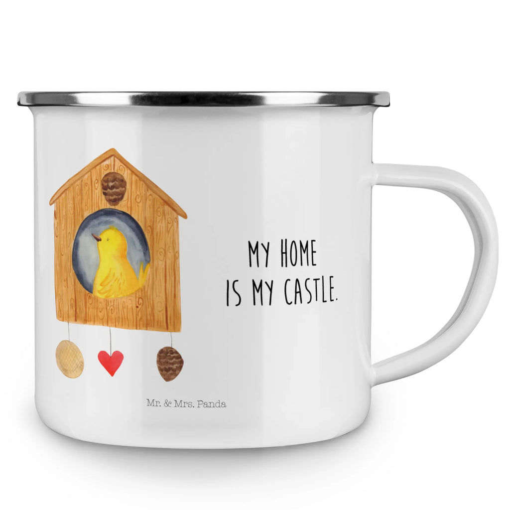 Enamel camping mug Bird House Emailletasse, Kaffeebecher, emaillebecher, Metalltasse, Pott, wanderbecher, wandertasse, Emaille Tasse, Teebecher, Tasse Emaille, Campingtasse, Tasse, blechbecher, metallbecher, Trinkbecher, Campingbecher, becher emaille, Becher, Teetasse, Kaffeetasse, Blechtasse, Emaille Becher, Reisebecher, reisetasse, Tiere, Tiermotive, Gute Laune, Lustige Sprüche, Familie, Vogel, Vogelhäuschen, Castle, Unser Haus, Nest, Eigenheim, Zuhause, Vögel, Vogelhaus, Home Sweet Home, Haus, Lieblingsort, Wohnung