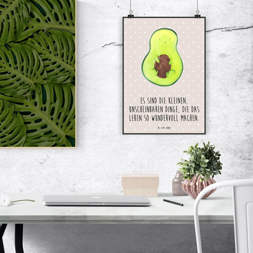 Poster Avocado Kern Kinderposter, Raumdekoration, Kunstdruck, Mr. & Mrs. Panda Poster, Handgemaltes Poster, Poster, Wanddeko Bild, Wanddeko, Wanddekoration, Designposter, Küchenposter, Bild, Wandposter, Posterdruck, Avocado, Veggie, Vegan, Gesund, Avocadokern, Kern, Avokado, Pflanze, Spruch Leben