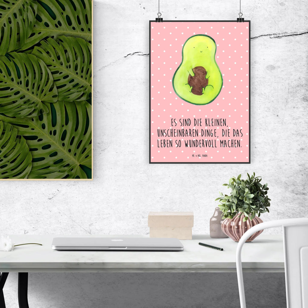 Poster Avocado Kern Kinderposter, Raumdekoration, Kunstdruck, Mr. & Mrs. Panda Poster, Handgemaltes Poster, Poster, Wanddeko Bild, Wanddeko, Wanddekoration, Designposter, Küchenposter, Bild, Wandposter, Posterdruck, Avocado, Veggie, Vegan, Gesund, Avocadokern, Kern, Avokado, Pflanze, Spruch Leben
