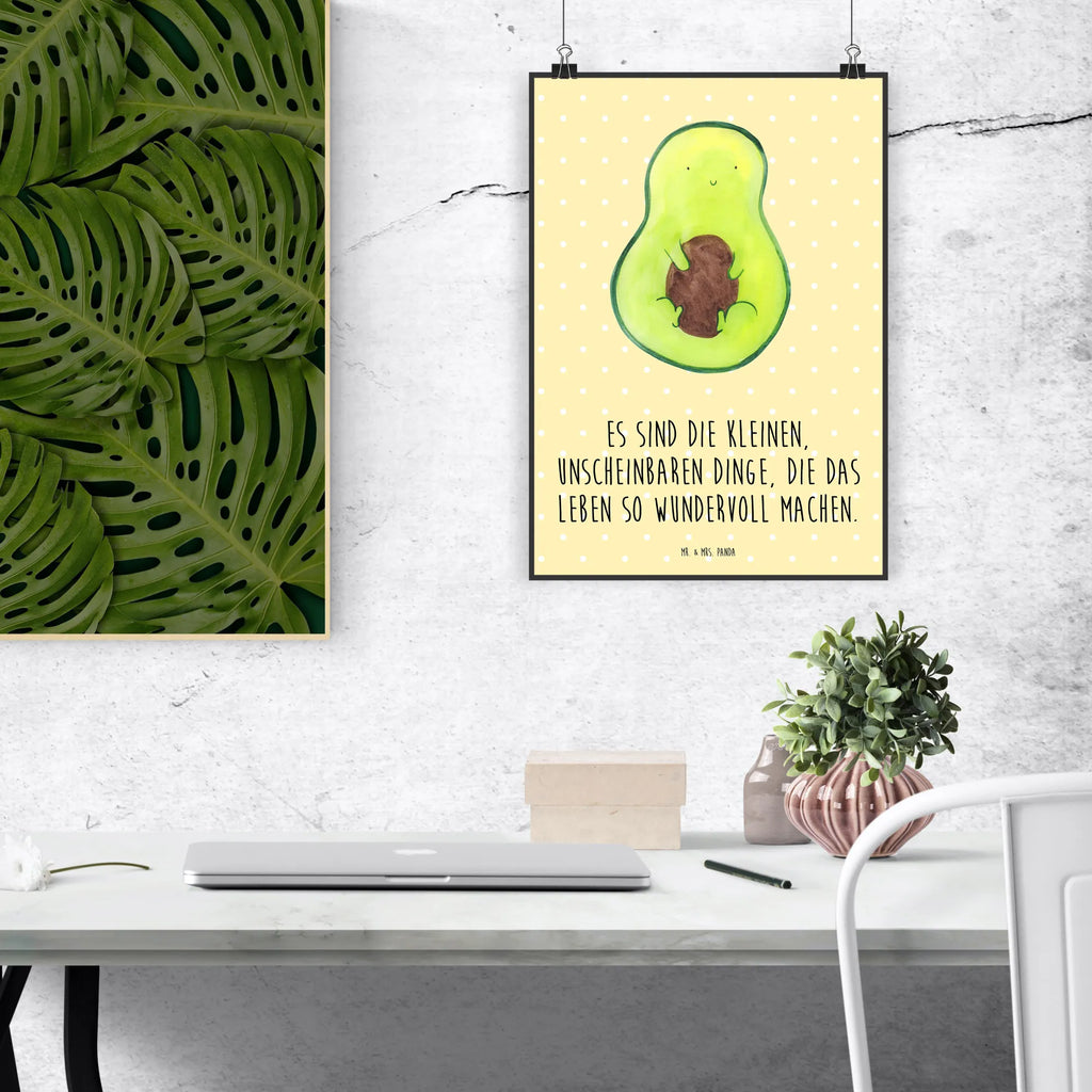Poster Avocado Kern Kinderposter, Raumdekoration, Kunstdruck, Mr. & Mrs. Panda Poster, Handgemaltes Poster, Poster, Wanddeko Bild, Wanddeko, Wanddekoration, Designposter, Küchenposter, Bild, Wandposter, Posterdruck, Avocado, Veggie, Vegan, Gesund, Avocadokern, Kern, Avokado, Pflanze, Spruch Leben