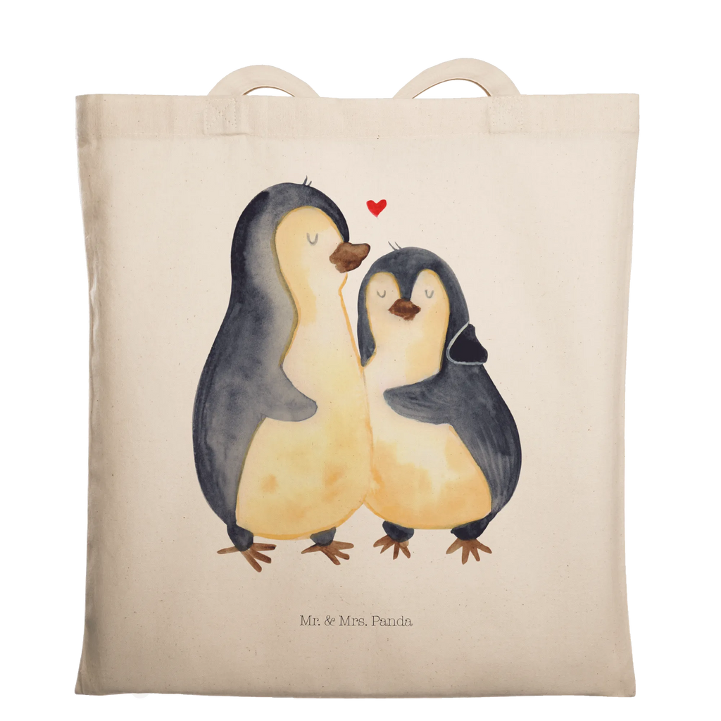 Tragetasche Pinguin umarmend shopping tasche, tote bag, Laptoptasche, Jutetasche, Strandtasche, Henkeltasche, Stofftasche, Einkaufstasche, Tasche, Einkaufsbeutel, Alltagstasche, Umhängetasche, Schultasche, Einkaufstüte, Jutebeutel, uni tasche, bedruckte tasche, büchertasche, Schultertasche, Badetasche, Statementbeutel, Tragetasche, Stoffbeutel, Beutel, Baumwolltasche, Beuteltasche, unitasche, baumwollbeutel, Shopper, Tüte, Leinentasche, Pinguin, Liebesbeweis, Verlobung, Liebe, Liebesgeschenk, Hochzeitstag, Jahrestag, Hochzeitsgeschenk, Liebespaar, Hochzeit