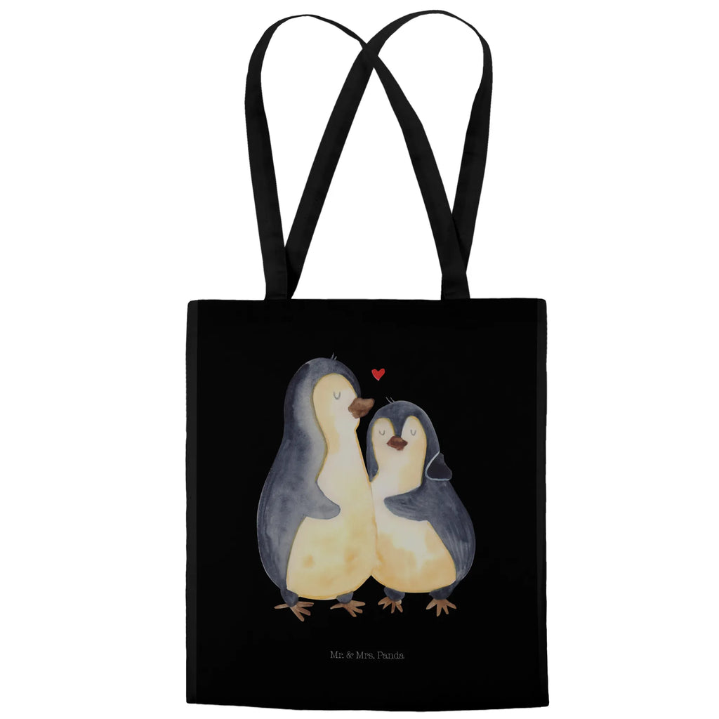 Tragetasche Pinguin umarmend shopping tasche, tote bag, Laptoptasche, Jutetasche, Strandtasche, Henkeltasche, Stofftasche, Einkaufstasche, Tasche, Einkaufsbeutel, Alltagstasche, Umhängetasche, Schultasche, Einkaufstüte, Jutebeutel, uni tasche, bedruckte tasche, büchertasche, Schultertasche, Badetasche, Statementbeutel, Tragetasche, Stoffbeutel, Beutel, Baumwolltasche, Beuteltasche, unitasche, baumwollbeutel, Shopper, Tüte, Leinentasche, Pinguin, Liebesbeweis, Verlobung, Liebe, Liebesgeschenk, Hochzeitstag, Jahrestag, Hochzeitsgeschenk, Liebespaar, Hochzeit
