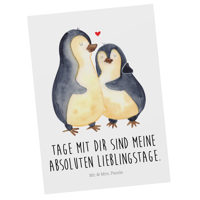 Postcard Penguin embrace
